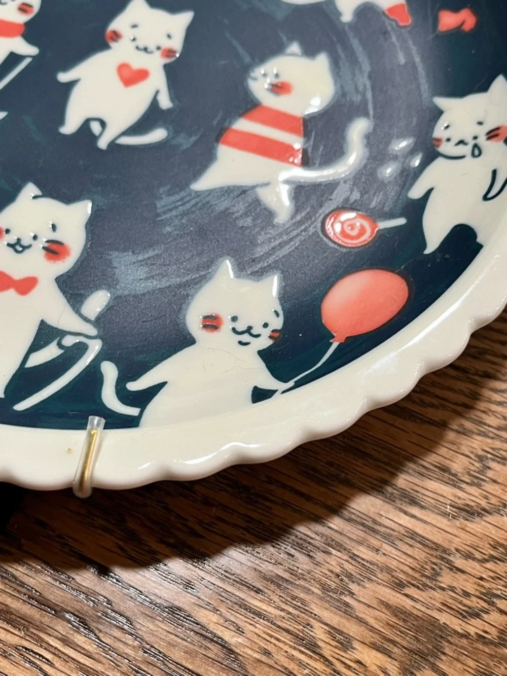 Cat life Japanese Mini Yaki ware ceramic plate